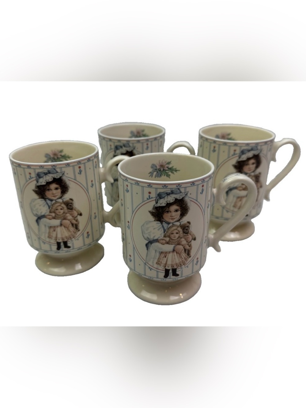 VTG Set Of 4 Sara May Tea Coffee Cup by Jan Hagara H3040 Porcelain READ 
# 13277